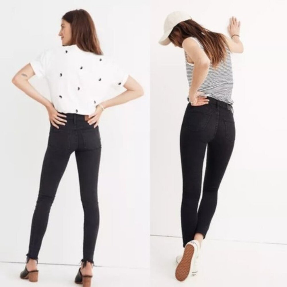 Madewell 9" High Rise Skinny Jean Raw Hem size 24 Tall
